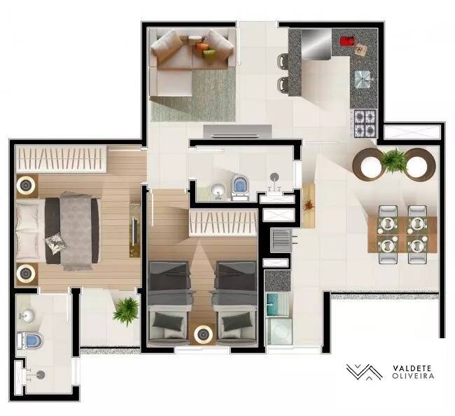 Apartamento à venda com 2 quartos, 56m² - Foto 4