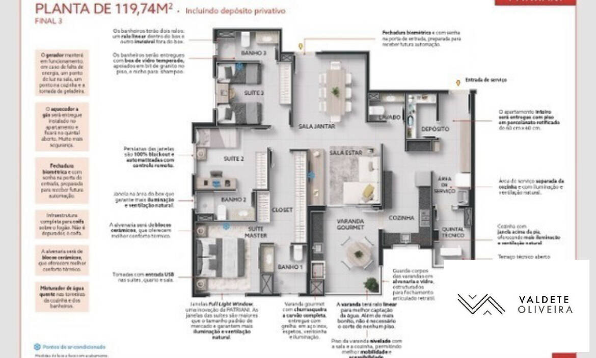 Apartamento à venda com 3 quartos, 120m² - Foto 13