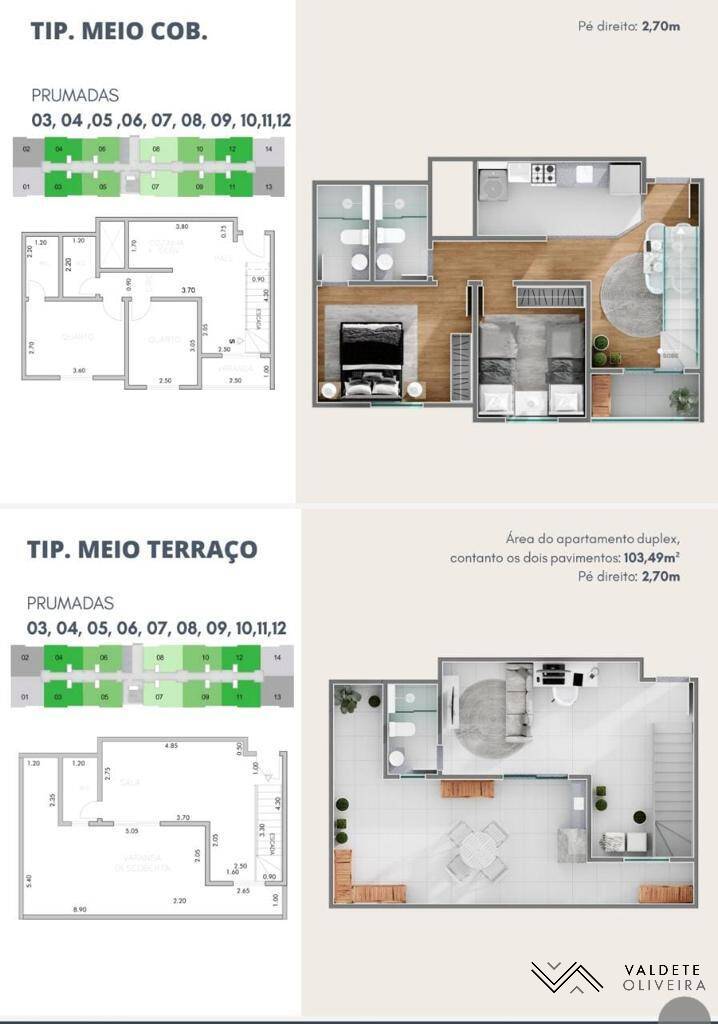 Apartamento à venda com 3 quartos, 101m² - Foto 2